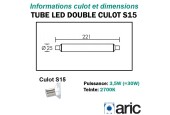Tube LED ARIC S15 3.5W 2700K - Ø25x221mm