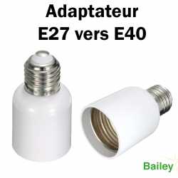 Adaptateur pour lampe douille E27 vers B22
