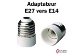 ADAPTATEUR E27 VERS E14 POUR LAMPES LED