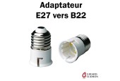 ADAPTATEUR E27 VERS B22 POUR LAMPES LED ADAPTATEUR E27 VERS B22 POUR LAMPES LED