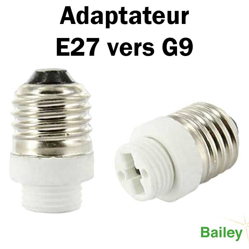 2PC E27 à G9 Convertisseur Adapt. rallonge douille ampoule lampe blanc  Support