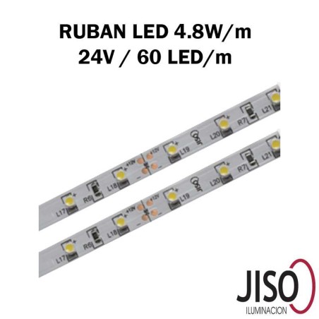 RUBAN LED 24V 4,8W/m IP20 (intérieur)