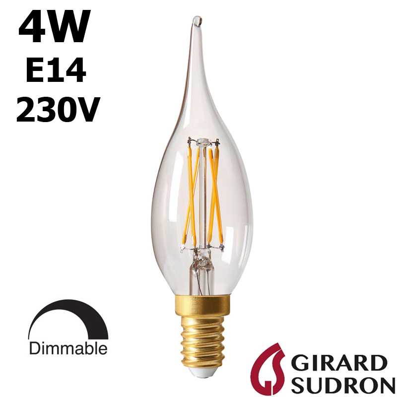 Ampoule LED Flamme coup de vent GIRARD SUDRON 5W E14 230V