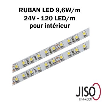 RUBAN LED 24V 9.6W/m IP20 (intérieur)