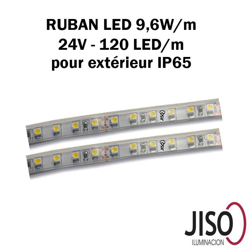 RUBAN LED 24V 9.6W/m IP65 (extérieur)