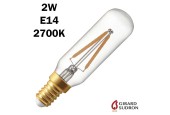 Ampoule LED Tubulaire claire Ø20mm 2W E14 230V