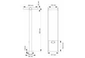 Borne SOLAIRE BENEITO POPA 60cm 1.6W avec détecteur Borne SOLAIRE BENEITO POPA 60cm 1.6W avec détecteur