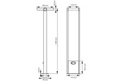 Borne SOLAIRE BENEITO POPA 100cm 1.6W avec détecteur