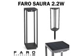 Borne SOLAIRE FARO SAURA 2.2W avec détecteur Borne SOLAIRE FARO SAURA 2.2W avec détecteur