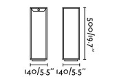 Borne SOLAIRE FARO SAURA 2.2W avec détecteur Borne SOLAIRE FARO SAURA 2.2W avec détecteur