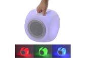 Cube lumineux LED rechargeable 2.5W, haut-parleur 10W IP44
