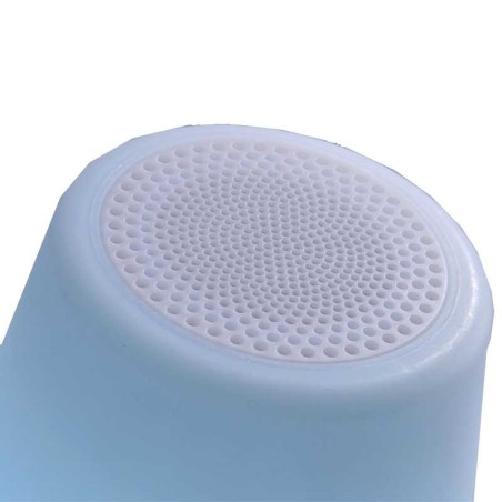Lampe de table LED rechargeable 2.5W, haut-parleur 5W IP44