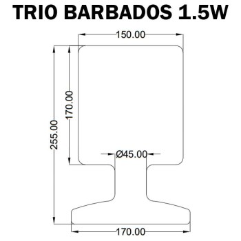 Lampe de table TRIO BARBADOS 1.5W