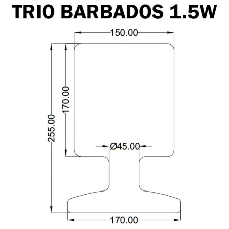 Lampe de table TRIO BARBADOS 1.5W