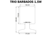 Lampe de table TRIO BARBADOS 1.5W