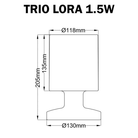 Lampe de table TRIO LORA 1.5W