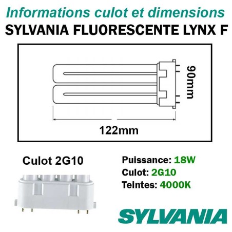 AMPOULE SYLVANIA LYNX-F 18W 2G10