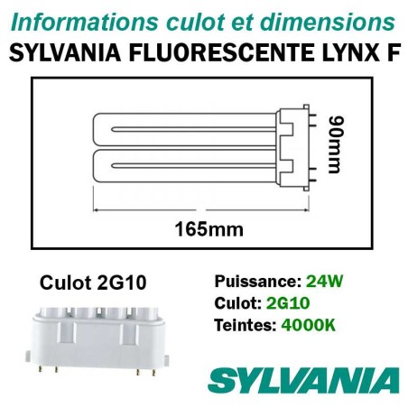 AMPOULE SYLVANIA LYNX-F 24W 2G10