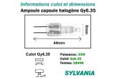 Ampoule 35W Gy6.35 - Lampe capsule halogène 12V Ampoule 35W Gy6.35 - Lampe capsule halogène 12V