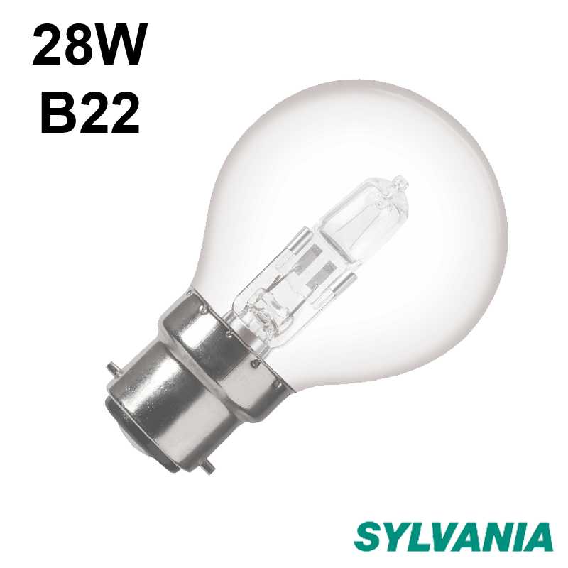 Ampoule B22 sphérique claire 28W 230V SYLVANIA ECO 0023113
