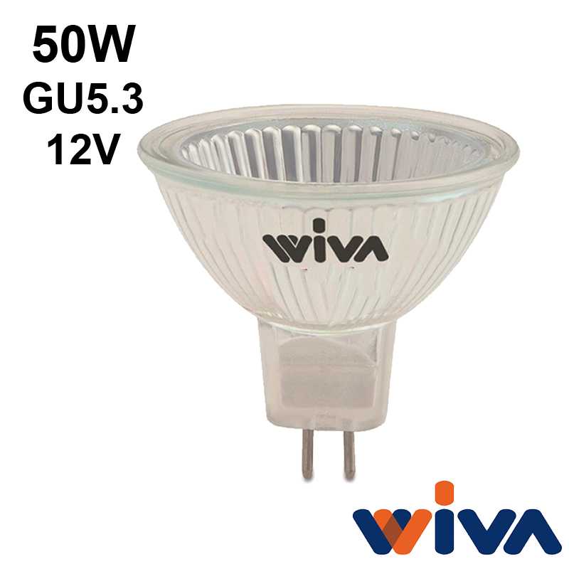 Ampoule 50W GU5.3 12V Lampe halogène TBT diamètre 50mm - WIVA 11080408
