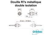 Douille R7s métallique double isolation Douille R7s métallique double isolation