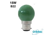 Ampoule sphérique verte guirlande 15W B22