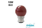 Ampoule sphérique rouge guirlande 15W B22