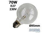 Ampoule globe 70W E27 230V - Ø95mm Ampoule globe 70W E27 230V - Ø95mm