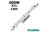 Lampe tubulaire SYLVANIA halogene R7s 400W 230V 118mm Lampe tubulaire SYLVANIA halogene R7s 400W 230V 118mm