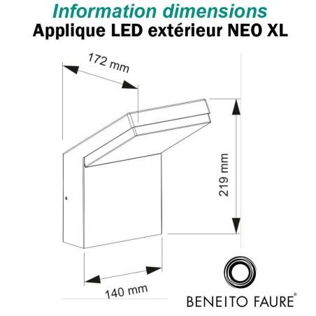 Applique DETECTION LED NEO 18W 230V