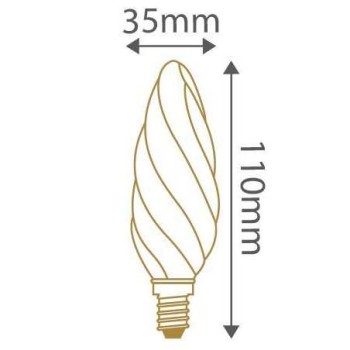 Lampe LED flamme Torsadée 5W GIRARD SUDRON