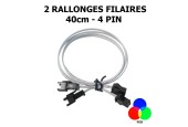2 Rallonges 40cm pour stripLED RGB