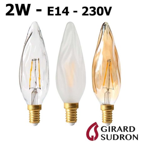 FLAMME LED Torche 2W E14 230V GIRARD SUDRON