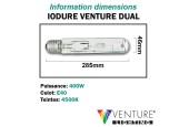 LAMPE TUBULAIRE IODURE DUAL 400W E40