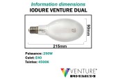 LAMPE OVOIDE IODURE DUAL 250W E40