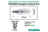 Ampoule Flamme Lisse 42W E14 230V Ampoule Flamme Lisse 42W E14 230V