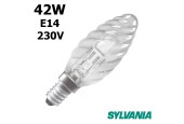 Ampoule Flamme torsadée 42W E14 230V Ampoule Flamme torsadée 42W E14 230V