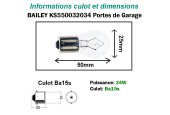 Ampoule pour porte garage Sphérique claire BA15S Ampoule pour porte garage Sphérique claire BA15S