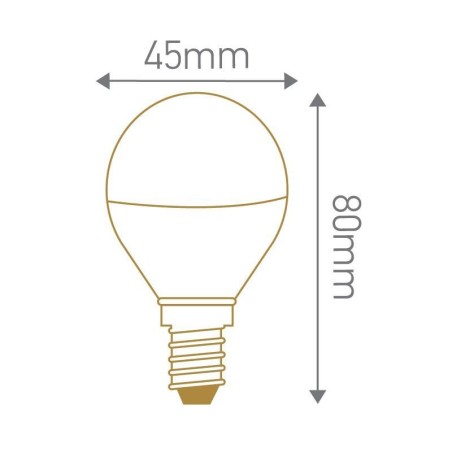 Ampoule LED sphérique dépolie 5W E14 230V