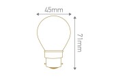 Ampoule LED sphérique dépolie 5W B22 230V