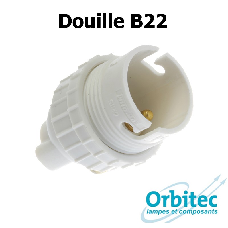 Douille B22 blanche - ORBITEC 140561