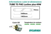 Tube fluo HR Luxline T5 FHO G5 49W 1.45m