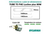Tube fluo HR Luxline T5 FHO G5 80W 1.45m