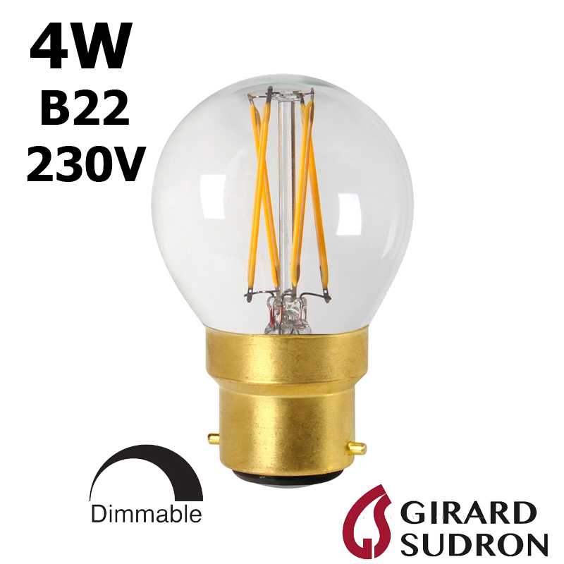 Ampoule sphérique LED 4W B22 230V GIRARD SUDRON