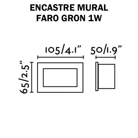 ENCASTRE MURAL RECTANGULAIRE LED - FARO GRON