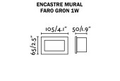 ENCASTRE MURAL RECTANGULAIRE LED - FARO GRON ENCASTRE MURAL RECTANGULAIRE LED - FARO GRON