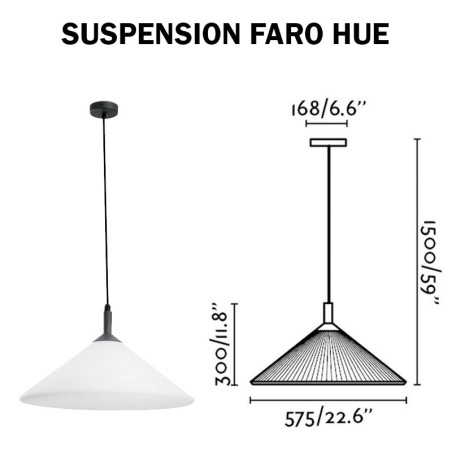 SUSPENSION FARO HUE - Douille E27