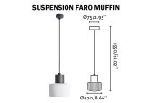 SUSPENSION FARO MUFFIN - Douille E27