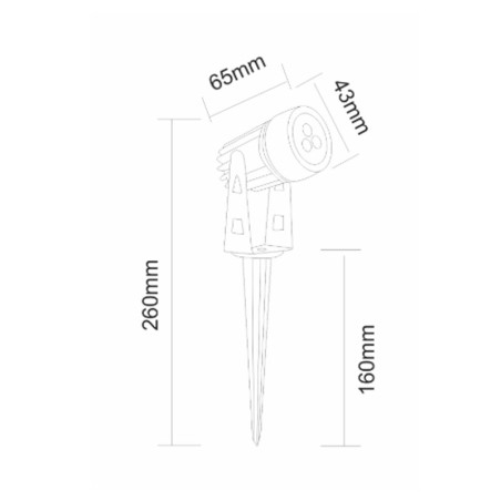 Spot piquet 3W 230V 30° BENEITO ZAS